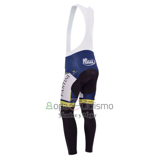 Vini Fantini Ropa Ciclismo Culotte Largo 2014 Hombre Mangas Largas Verde y Azul